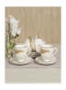 ست چای 12 تکه زینه، سفید و طلایی