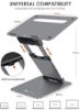 پایه لپ تاپ Artikel Wergo | قابل تنظیم ارتفاع نشستن بر روی میز | مبدل میز ایستاده | ارگونومیک تاشو و قابل حمل | سازگار جهانی | خاکستری فضایی