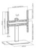 پایه تلویزیون رومیزی با پایه شیشه ای 32 تا 55 اینچ