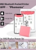 چاپگر جیبی M02- مینی بلوتوث بی سیم پرینتر موبایل پرینتر حرارتی سازگار با iOS + Android برای یادگیری، مطالعه، صورتی کار