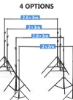 پایه 2x3m/6.6x10ft استودیو پس زمینه پایه براکت عکاسی قابل تنظیم با کیف حمل مشکی