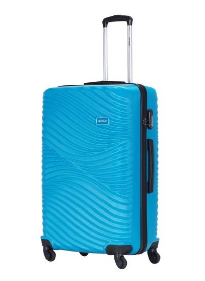 ست چمدان 3 تکه ترولی سخت ABS، چرخ های اسپینر با قفل شماره 20/24/28 اینچ - آبی تیره