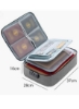 کیسه ذخیره سازی اسناد قابل حمل 3 لایه با قفل کد برای مک بوک، پاسپورت و فایل، خاکستری