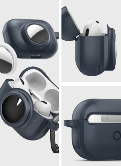 کاور محافظ برچسب Armor Duo برای Airpods Pro و AirTag - Metal Slate