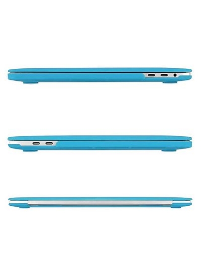 پوشش محافظ صفحه‌کلید انگلیسی پوسته‌ی سخت محافظ آمریکایی سازگار برای MacBook New Pro 13 اینچی مدل A1706/A1708/A2159/A1989 با نوار لمسی و Touch ID نسخه 2016 تا 2018 آبی آبی آبی