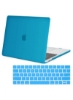 پوشش محافظ صفحه‌کلید انگلیسی پوسته‌ی سخت محافظ آمریکایی سازگار برای MacBook New Pro 13 اینچی مدل A1706/A1708/A2159/A1989 با نوار لمسی و Touch ID نسخه 2016 تا 2018 آبی آبی آبی