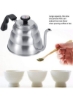 یقه غاز روی کتری قهوه با دماسنج ثابت نقره ای 1 لیتری بریزید