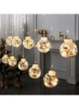 پلاگین لامپ پرده توپی آرزوی آدم برفی LED برای تزئین ویترین مغازه مدل سازی سیم مسی و سفید گرم