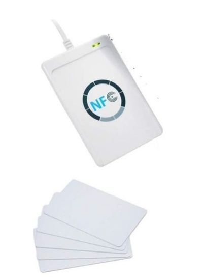 کارت خوان و رایتر هوشمند NFC RFID پشتیبانی از Mifare FeliCa و هر 4 نوع NFC (ISO/IEC 18092) کارت برچسب ها مدل ACR122U