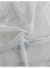 پرده گلدوزی شفاف لیلی با نوار همینگ 135x300 سانتی متر سفید