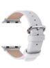 بند ساعت اپل سازگار Excellence 38mm 40mm 41mm 42mm 44mm 45mm Leather Compatible iWatch Band/Strap Compatible Apple Watch Series 7/SE/6/5/4/3/2/1,38mm 40mm 41mm سفید (ساعت شامل نمی شود)