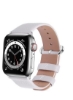 بند ساعت اپل سازگار Excellence 38mm 40mm 41mm 42mm 44mm 45mm Leather Compatible iWatch Band/Strap Compatible Apple Watch Series 7/SE/6/5/4/3/2/1,38mm 40mm 41mm سفید (ساعت شامل نمی شود)