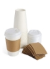 بسته 50 فنجان قهوه داغ کاغذی یکبار مصرف با درب و آستین 16 اونس