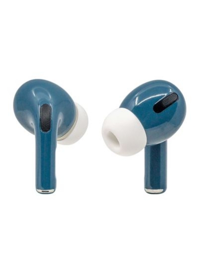 میکروفون سفارشی Apple Airpods Pro، رنگ مقاوم در برابر خش، سازگار با دوام، میکروفون Pacific Blue Glossy