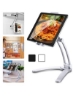 پایه نگهدارنده دستور غذا 2 در 1 آشپزخانه دیواری/رومیزی روی میز برای تبلت های بیشتر 4-11 اینچی iPad Air Mini/iPhone Xs/Max/XR/X/6/7/8 Plus (سفید