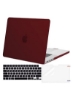 قاب سخت پوسته با صفحه کلید انگلیسی عربی و محافظ صفحه سازگار با MacBook Pro 14 اینچی 2021 نسخه 2022 A2442 M1 Pro M1 Max با صفحه نمایش مایع رتینا XDR با شناسه لمسی شراب قرمز