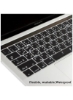 پوسته محافظ صفحه کلید سیلیکونی عربی انگلیسی فوق العاده نازک برای Apple MacBook Pro با نوار لمسی 13 اینچی 15 اینچی مدل A1706/A1707/A1989/A1990/A2159 نسخه 2016/2017/2018/2019 طرح بندی ایالات متحده مشکی