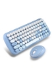 Mofii Candy Mini Keyboard Mouse Combo Set Wireless 2.4G Mixed Color 84 Key with Diircular Key Key Punk