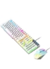 صفحه کلید مکانیکی 104 کلیدی RGB Luminous Gaming Mouse Pad Pad White