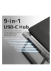 پایه لپ تاپ Promate با هاب USB-C، 100 وات USB-C PD، 4K HDMI، LAN، 2 پورت USB، اسلات SD/MicroSD، PrimeBase-C