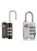 قفل ترکیبی 2 بسته، قفل مسافرتی آلیاژی قفل کد ترکیبی گمرکی برای چمدان کیف دستی کیف زیپی چمدان، قفل چمدانی (نقره ای مشکی)