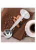 قاشق چكش قهوه ساز استیل استیل اسپرسو حرفه ای 2 در 1 باریستا قاشق چکشی دانه قهوه برای کافه شاپ دفتر آشپزخانه خانگی، 1 عدد