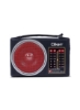 رادیو رترو شارژی پنل خورشیدی کلیکان با فرم های رادیویی باند FM/AM/SW/DSP، اتصال به کارت USB/TF، 2 سال گارانتی، مشکی و قرمز – CK838