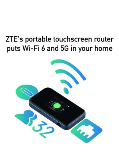 ZTE LTE 5G CAT20 - روتر موبایل &quot;2.4 Screen&quot; 4500MAH آبی - 32 کاربر