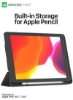 پوشش محافظ ضد میکروبی Evolution Folio Smart Case برای Apple iPad 10.2 inch / iPad 10.5 inch with Apple Pencil Storage - مشکی