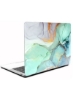 پوشش محافظ سخت پوسته برای Apple MacBook New Air 13-Inch A2337 M1 A2179، سنگ مرمر رنگارنگ سبز