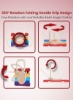 قاب محافظ رنگی مقاوم ضد ضربه Moxedo با پایه چرخشی 360، بند شانه، جای قلم برای کودکان سازگار برای Apple iPad Air4/Air5 10.9 / Pro 11 2018/2020/2021 - قرمز رنگارنگ