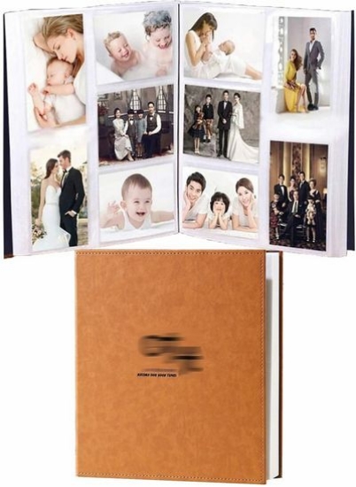 آلبوم عکس بزرگ با یادداشت جلد کتانی شکل PU برای سالگرد ازدواج خانوادگی