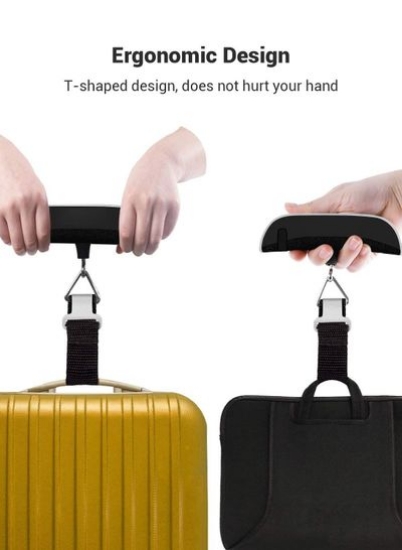 ترازو چمدان مسافرتی 110 پوندی ترازو وزن دستی چمدان مسافرتی قابل حمل ترازوی چمدان دستی دیجیتال ترازوی چمدان مسافرتی با دقت بالا با صفحه نمایش LCD با نور پس زمینه