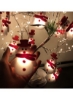آویز درخت کریسمس چراغ خواب آدم برفی کریسمس چراغ تزئینی جشن جشن LED مدل 1.65 متری 10 باتری