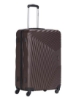 ست چمدان 3 تکه ترولی سخت ABS، چرخ های اسپینر با قفل شماره 20/24/28 اینچ - قهوه ای