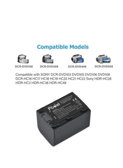باتری جایگزین قابل شارژ DMK Power NP-FH70 7.2V / 1800mAh سازگار با دوربین های سونی