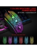 ست کیبورد گیمینگ TF400 Wired Rainbow RGB با نور پس زمینه با هدست نورپردازی RGB و موس پد ضد لغزش