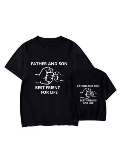 تی شرت چاپی پدر و پسر بهترین دوستان برای زندگی