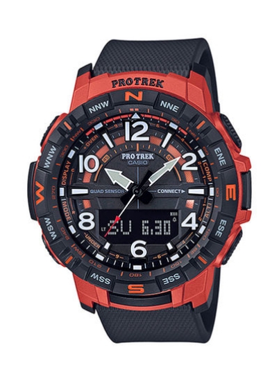 Protrek آنالوگ-دیجیتال ساعت مردانه ضد آب PRT-B50-4DR قرمز