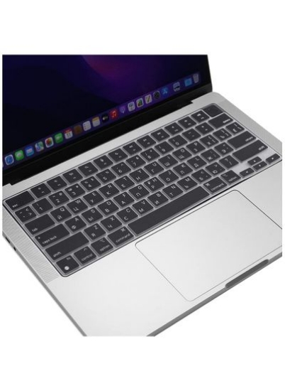 پوسته صفحه کلید روسی انگلیسی روسی سازگار برای Apple MacBook Pro 14 inch 2022 2021 M1 Pro/ M1 Max A2442 و سازگار با MacBook Pro 16 inch 2021 M1 Pro/ M1 Max A2485 Black