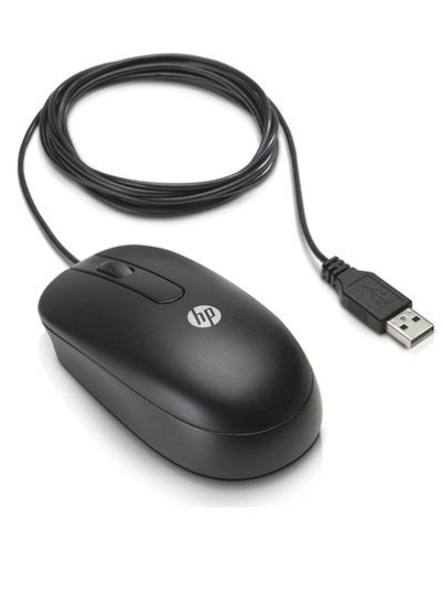 ماوس کامپیوتر با سیم USB 3 دکمه ای پایه، مشکی