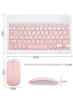 کیبورد و ماوس بلوتوث قابل شارژ Combo Ultra Slim Compact Mouse Wireless Keyboard for Android Windows Tablet Mobile iPhone iPad Pro Air Mini iPad OS iOS انگلیسی عربی