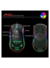 موس گیمینگ HXSJ J900 USB سیمی موس گیمینگ RGB با طراحی ارگونومیک شش نقطه ای قابل تنظیم DPI برای لپ تاپ رومیزی (مشکی)