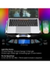 پد خنک کننده لپ تاپ گیمینگ پد خنک کننده لپ تاپ 15 - 17.3 اینچی RGB با 6 فن خنک کننده پایه خنک کننده لپ تاپ با 6 فن لپ تاپ قابل تنظیم ارتفاع با صفحه نمایش LCD/2 پورت USB / پایه تلفن
