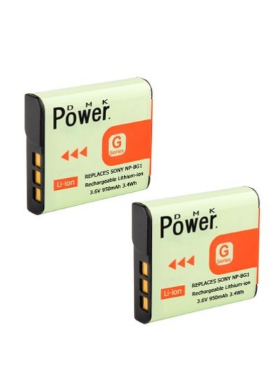 DMK Power 2 عدد باتری NP-BG1 950mAh سازگار با Sony DSC-H3 DSC-H7 و غیره،