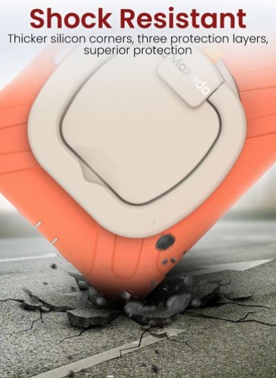 قاب محافظ رنگی مقاوم در برابر ضربه Moxedo با پایه چرخشی 360، بند شانه، جای قلم برای کودکان سازگار برای Samsung Galaxy Tab A7 Lite 8.7 اینچ 2021 (T220/T225) - Living Coral