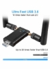 آداپتور وای فای USB بی سیم برای کامپیوتر، دانگل وای فای دو باند 1200 مگابیت بر ثانیه 2.4G/5G با پایه USB 3.0
