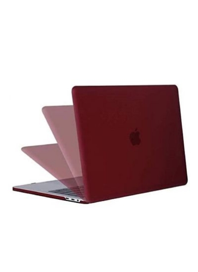 قاب محافظ سخت پوسته و پوشش صفحه کلید روسی انگلیسی روسی سازگار برای MacBook New Pro 13 اینچی مدل A1706/A1708/A2159/A1989 با نوار لمسی و شناسه لمسی نسخه 2016 تا 2018 Wine Red
