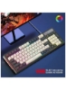 صفحه کلید بازی V600 RGB با نور پس زمینه دو رنگ کیبورد قالب گیری تزریقی کیبورد سیمی منطبق با رنگ خاکستری و مشکی