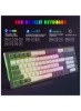 صفحه کلید بازی V600 RGB با نور پس زمینه دو رنگ کیبورد قالب گیری تزریقی کیبورد سیمی منطبق با رنگ خاکستری و مشکی